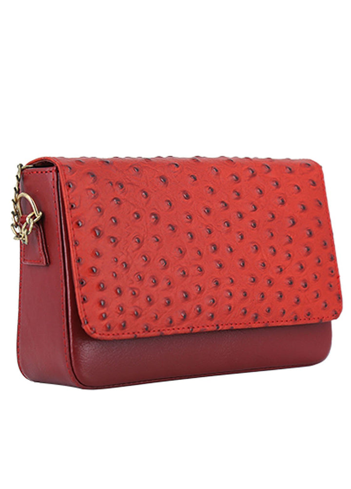 Lafanzo Leather Clutch Bag zk05 Crimson Red