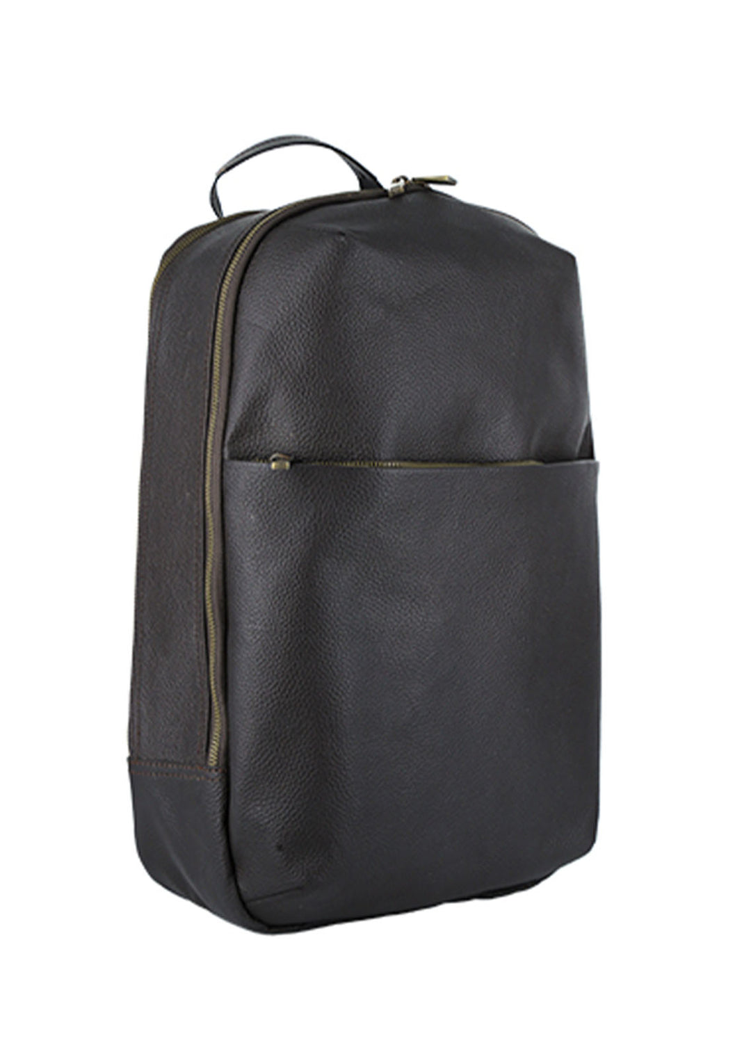Lafanzo Pret Plain Leather Backpack 5694 Midnight Brown