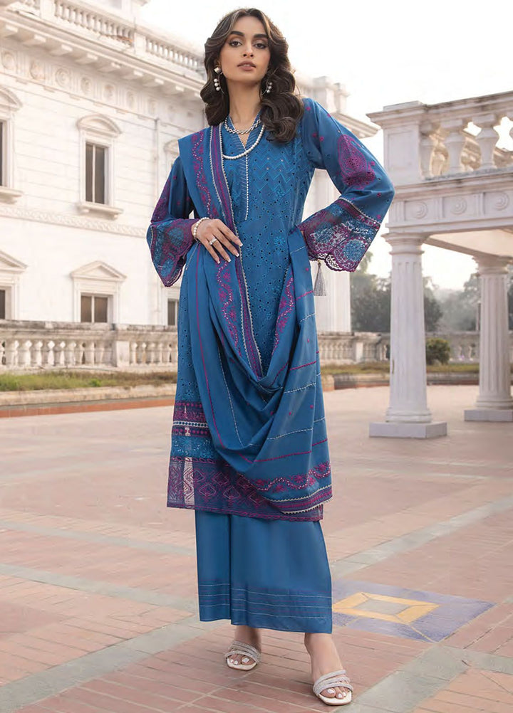 Lakhany Embroidered Lawn Suits Unstitched 3 Piece LSM24S LG-EA-0460 - Spring Summer Collection
