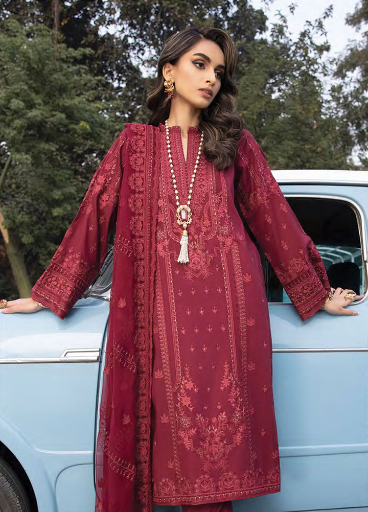 Lakhany Embroidered Lawn Suits Unstitched 3 Piece LSM24S LG-RM-0062 - Spring Summer Collection