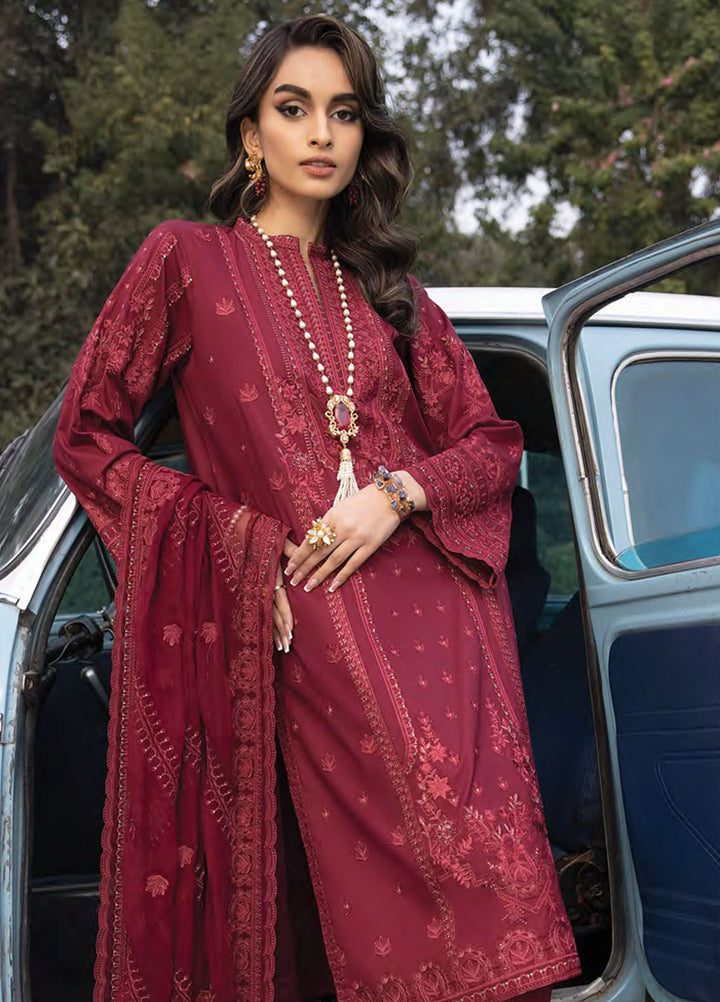 Lakhany Embroidered Lawn Suits Unstitched 3 Piece LSM24S LG-RM-0062 - Spring Summer Collection