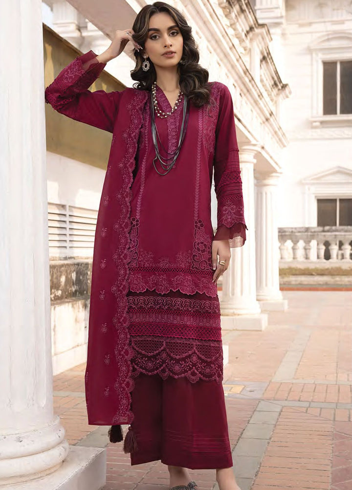 Lakhany Embroidered Lawn Suits Unstitched 3 Piece LSM24S LG-SK-0080 - Spring Summer Collection