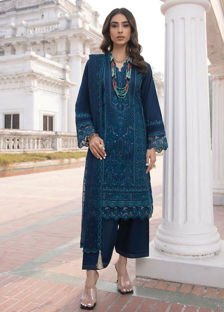 Lakhany Embroidered Lawn Suits Unstitched 3 Piece LSM24S LG-SK-0142 - Spring Summer Collection