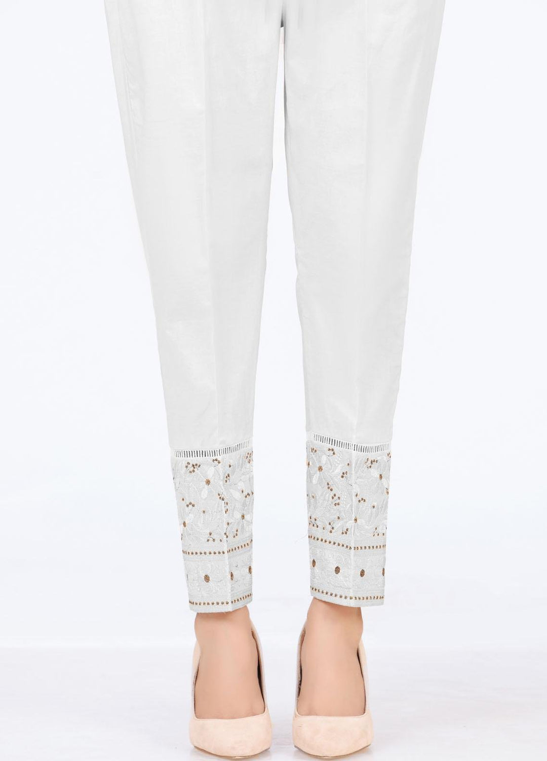 Lakhany Embroidered Cambric Pret Trousers LSM-T-2326(W)