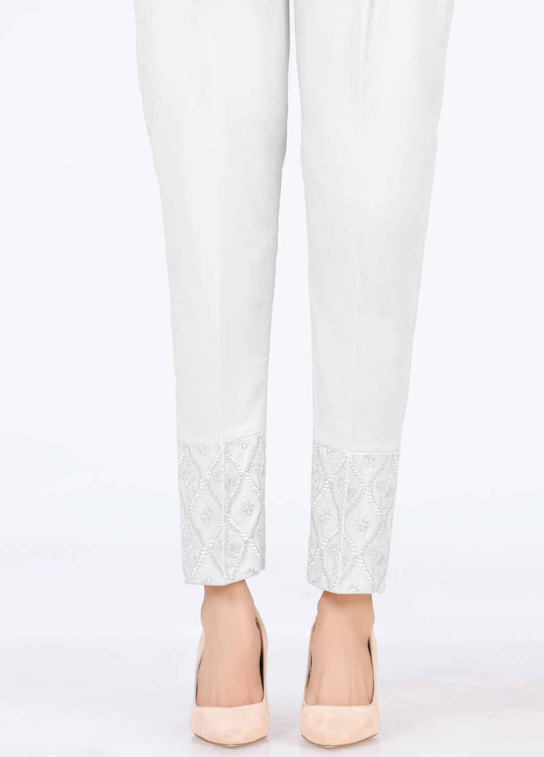 Lakhany Embroidered Cambric Pret Trousers LSM-T-2328(W)