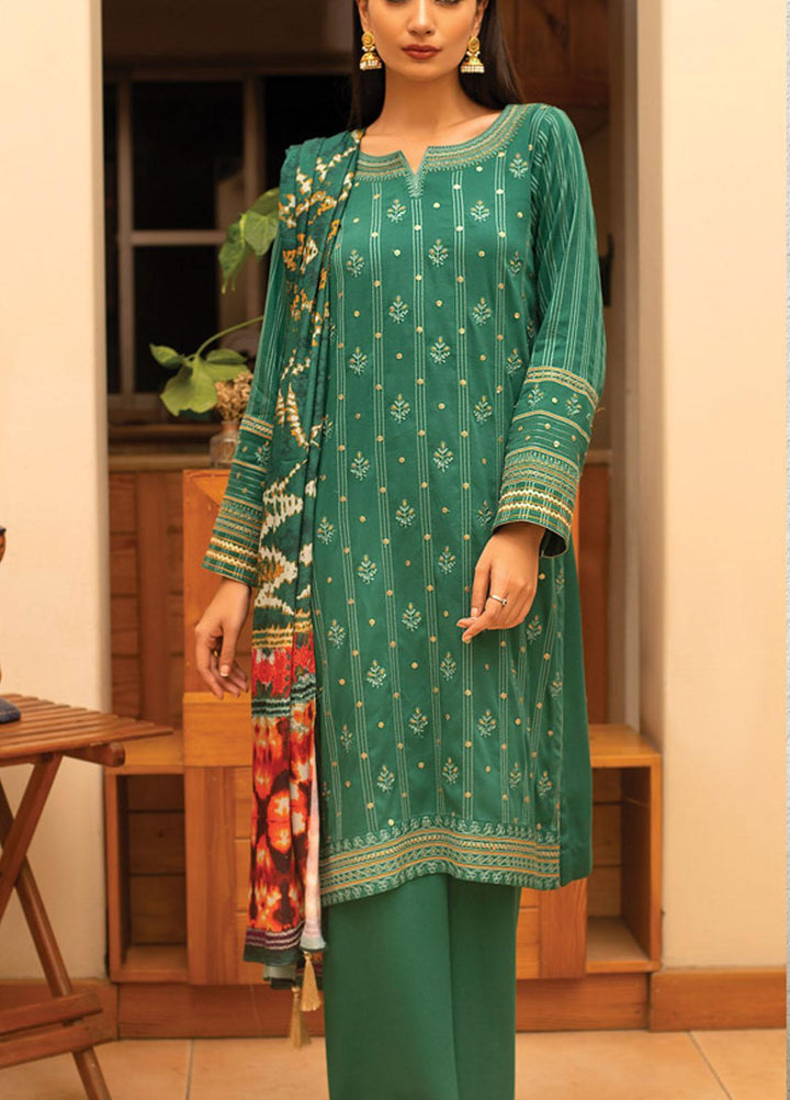Lakhany Embroidered Cottel Suits Unstitched 3 Piece LSM21W WCC-5022 - Winter Collection
