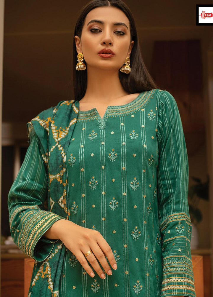 Lakhany Embroidered Cottel Suits Unstitched 3 Piece LSM21W WCC-5022 - Winter Collection