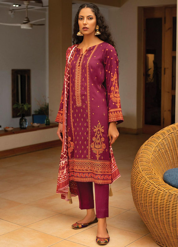 Lakhany Embroidered Cottel Suits Unstitched 3 Piece LSM21W WCC-5023 - Winter Collection