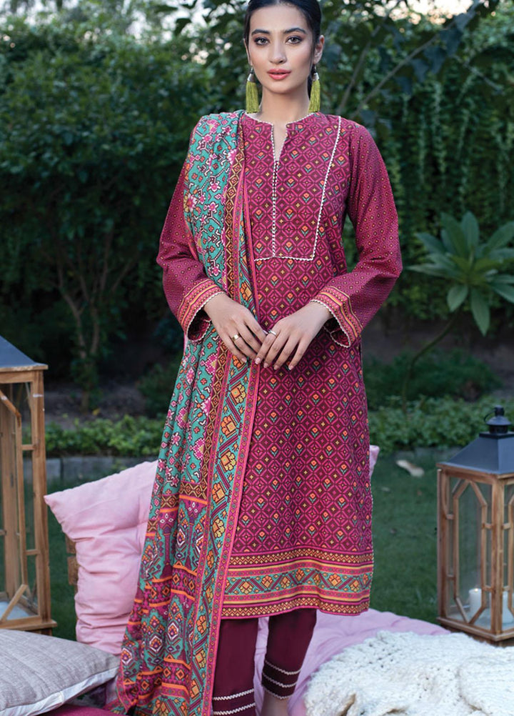 Lakhany Printed Khaddar Suits Unstitched 3 Piece LSM21KK KPW-518 - Winter Collection