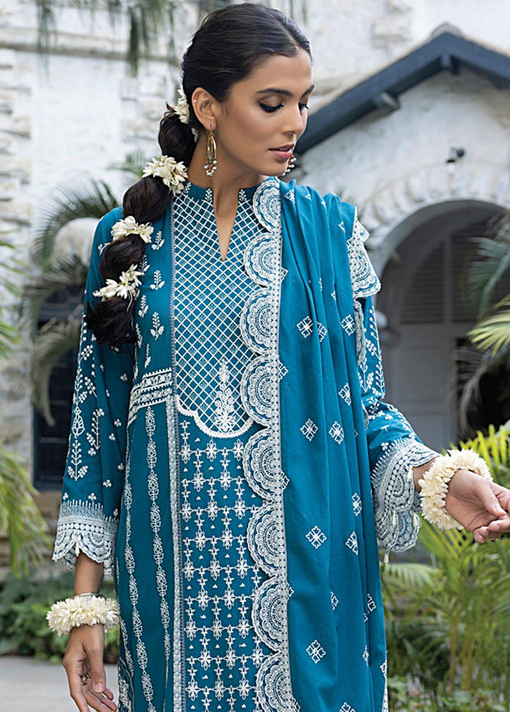Luckhnowi By Lakhany Embroidered Lawn Suits Unstitched 3 Piece LSM23L LED-0023 - Premium Collection