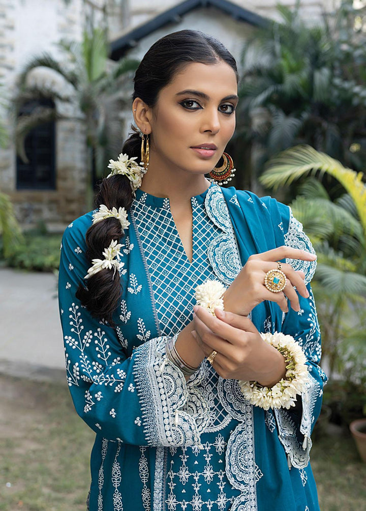 Luckhnowi By Lakhany Embroidered Lawn Suits Unstitched 3 Piece LSM23L LED-0023 - Premium Collection