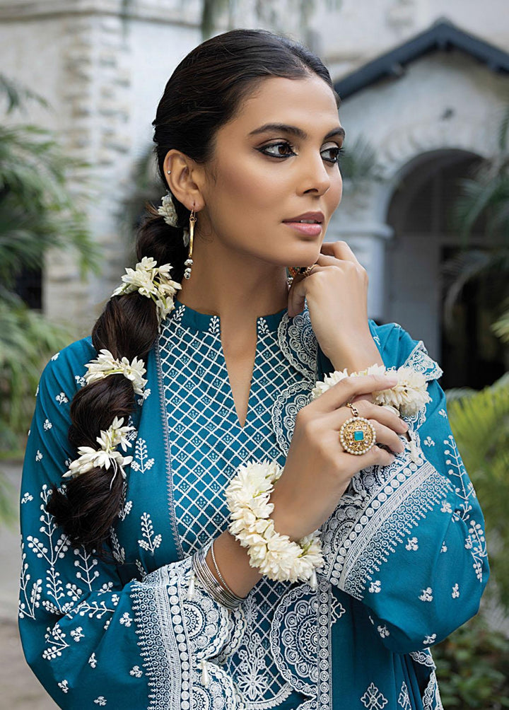 Luckhnowi By Lakhany Embroidered Lawn Suits Unstitched 3 Piece LSM23L LED-0023 - Premium Collection