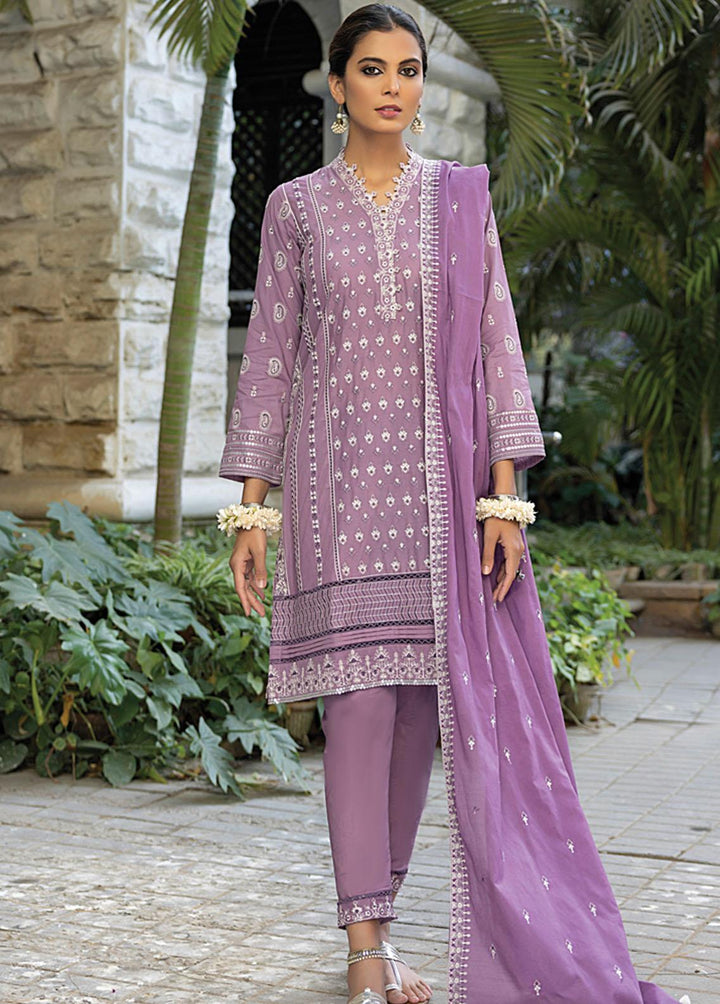 Luckhnowi By Lakhany Embroidered Lawn Suits Unstitched 3 Piece LSM23L LED-0024 - Premium Collection