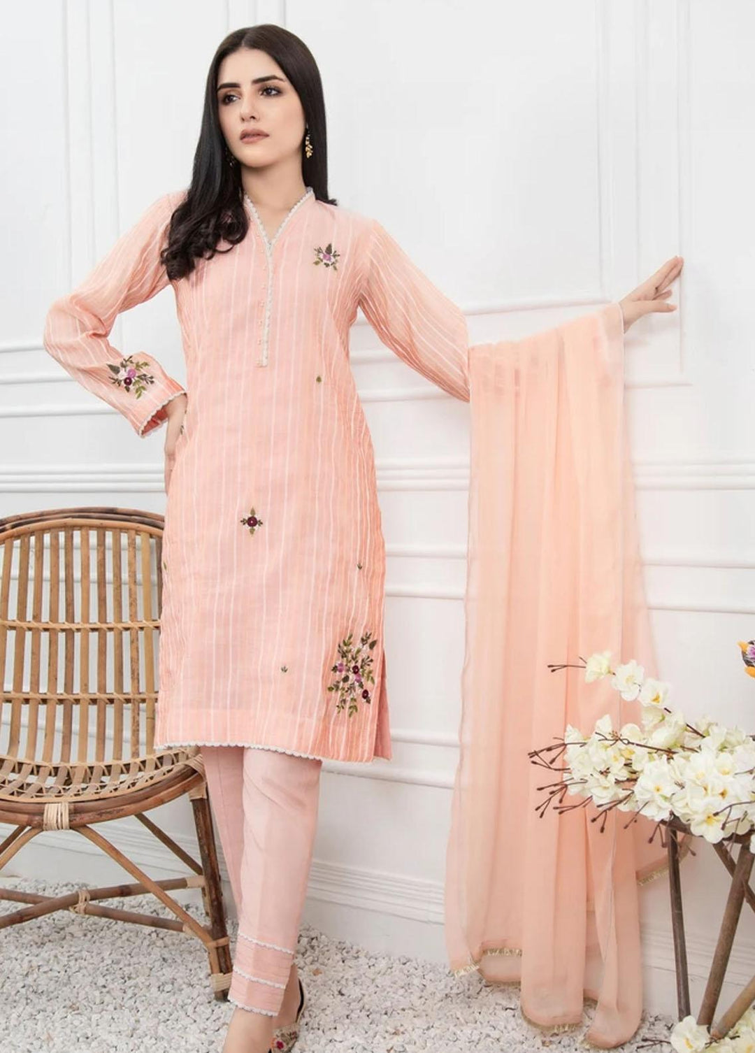 Lakhany Pret Embroidered Khaadi 3 Piece Suit LSM21-L8 LSM-2244