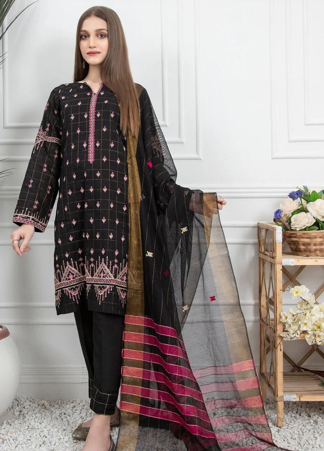 Lakhany Pret Embroidered Khaadi 3 Piece Suit LSM21-L8 LSM-2246