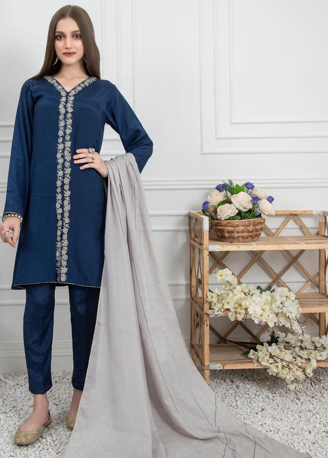 Lakhany Pret Embroidered Khaadi 3 Piece Suit LSM21-L8 LSM-2251