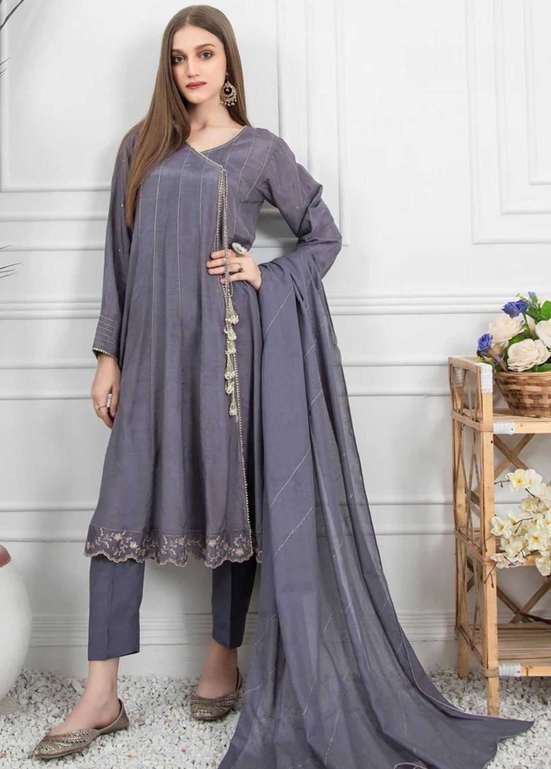 Lakhany Pret Embroidered Khaadi 3 Piece Suit LSM21-L8 LSM-2253