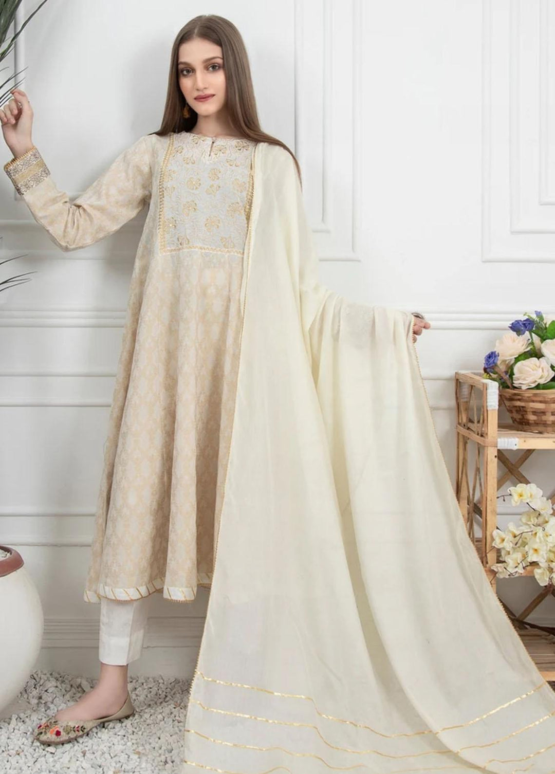 Lakhany Pret Embroidered Khaadi 3 Piece Suit LSM21-L8 LSM-2255