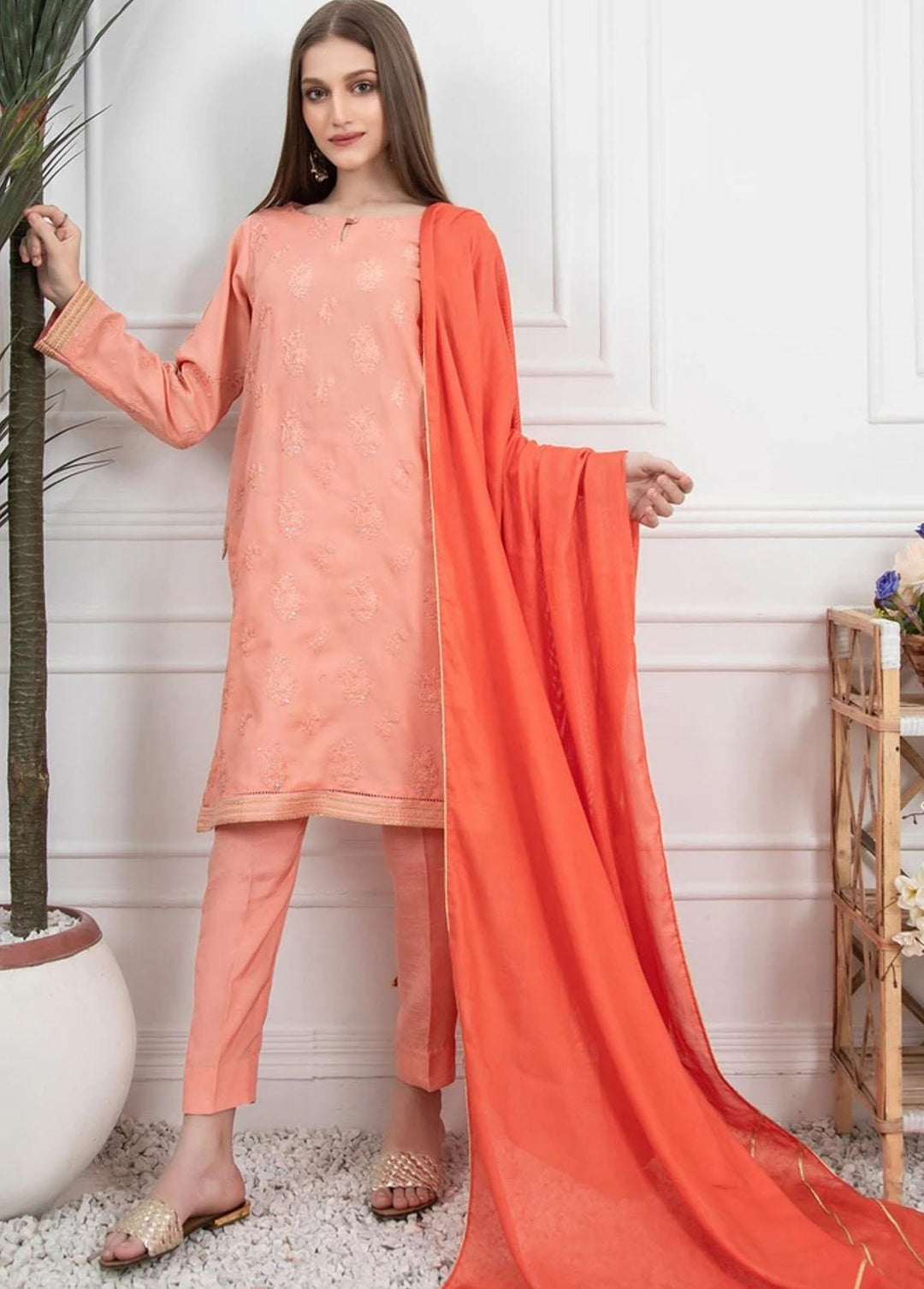 Lakhany Pret Embroidered Khaadi 3 Piece Suit LSM21-L8 LSM-2256