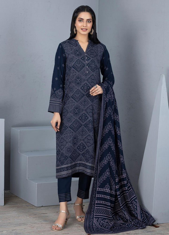 Lakhany Printed Pashmina Suits Unstitched 3 Piece LSM21PSH PPC-301-A - Winter Collection