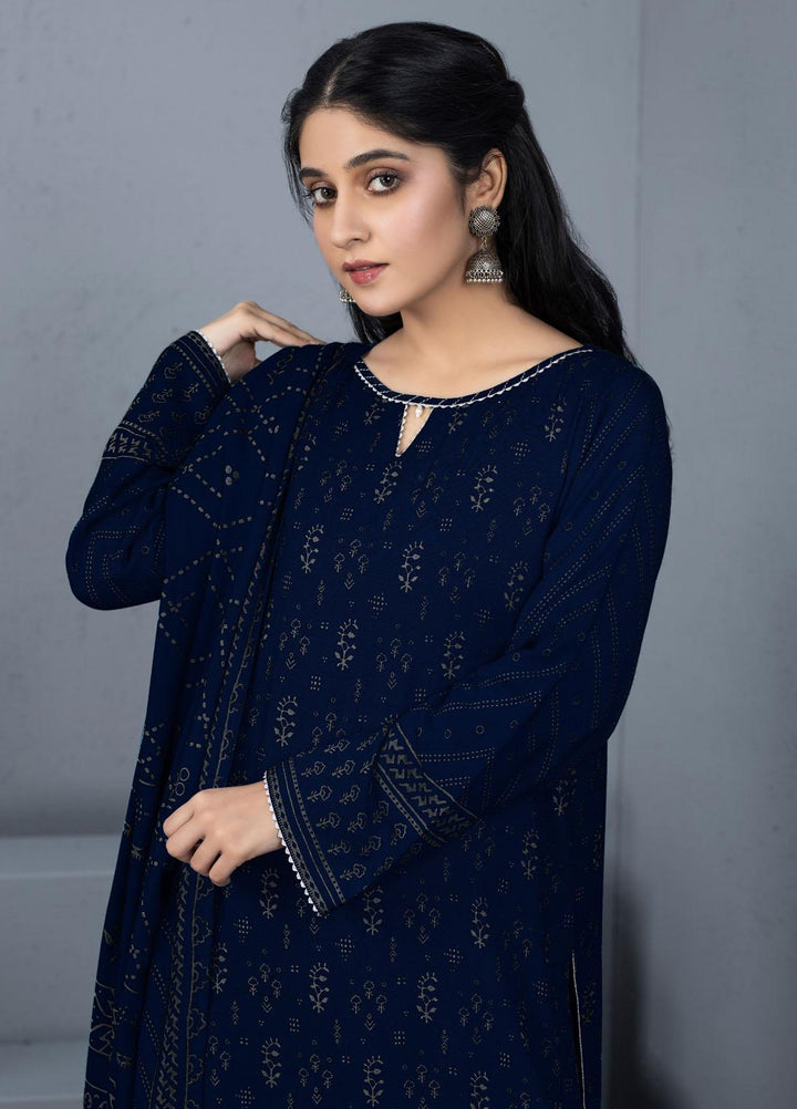 Lakhany Printed Pashmina Suits Unstitched 3 Piece LSM21PSH PPC-305-A - Winter Collection