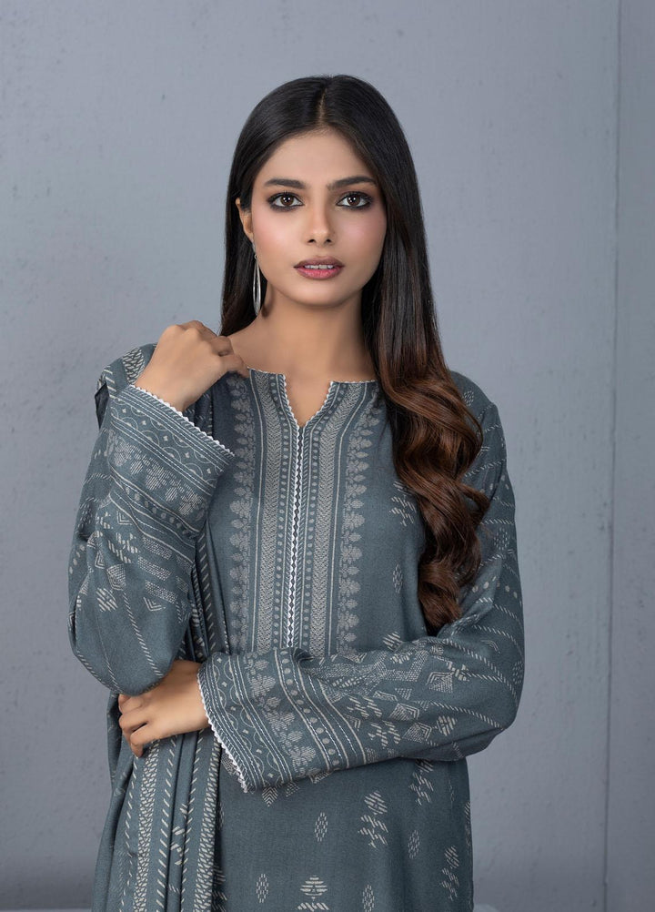 Lakhany Printed Pashmina Suits Unstitched 3 Piece LSM21PSH PPC-306-A - Winter Collection