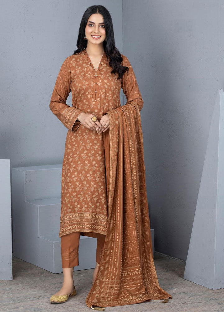 Lakhany Printed Pashmina Suits Unstitched 3 Piece LSM21PSH PPC-307-C - Winter Collection