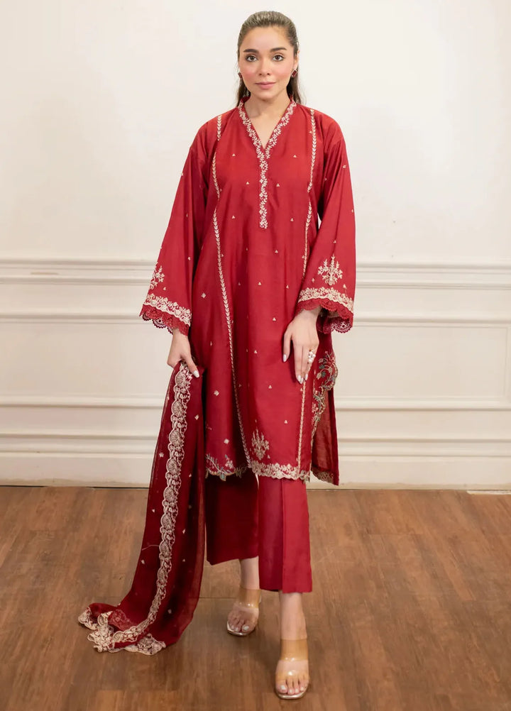 Lakhany Pret Embroidered Cotton Net 3 Piece Suit LG-IZ-0266-W-EMB-3P