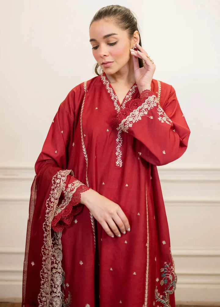 Lakhany Pret Embroidered Cotton Net 3 Piece Suit LG-IZ-0266-W-EMB-3P