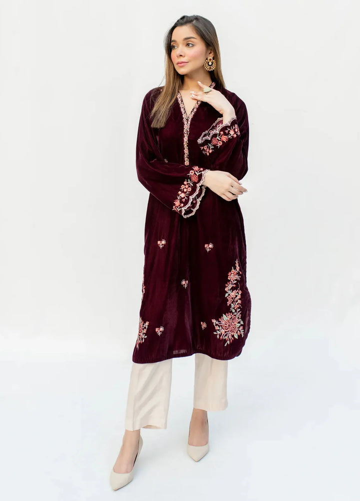 Lakhany Pret Embroidered Velvet Kurti LG-IZ-0250