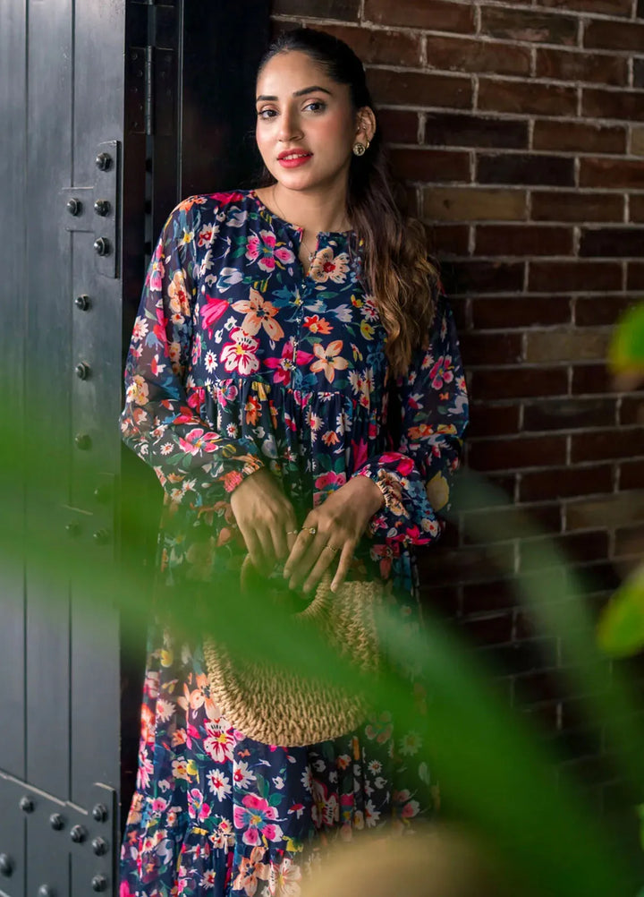 Lakhany Pret Printed Chiffon Long frock LG-SK-0254