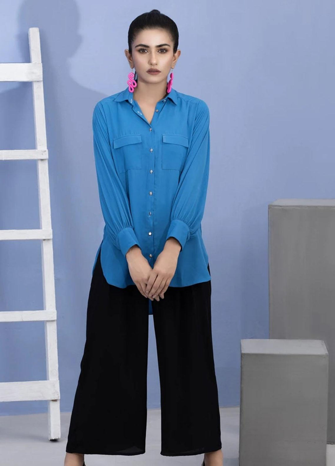 Lakhany Pret Fancy Crepe Shirt LSM21T 2386