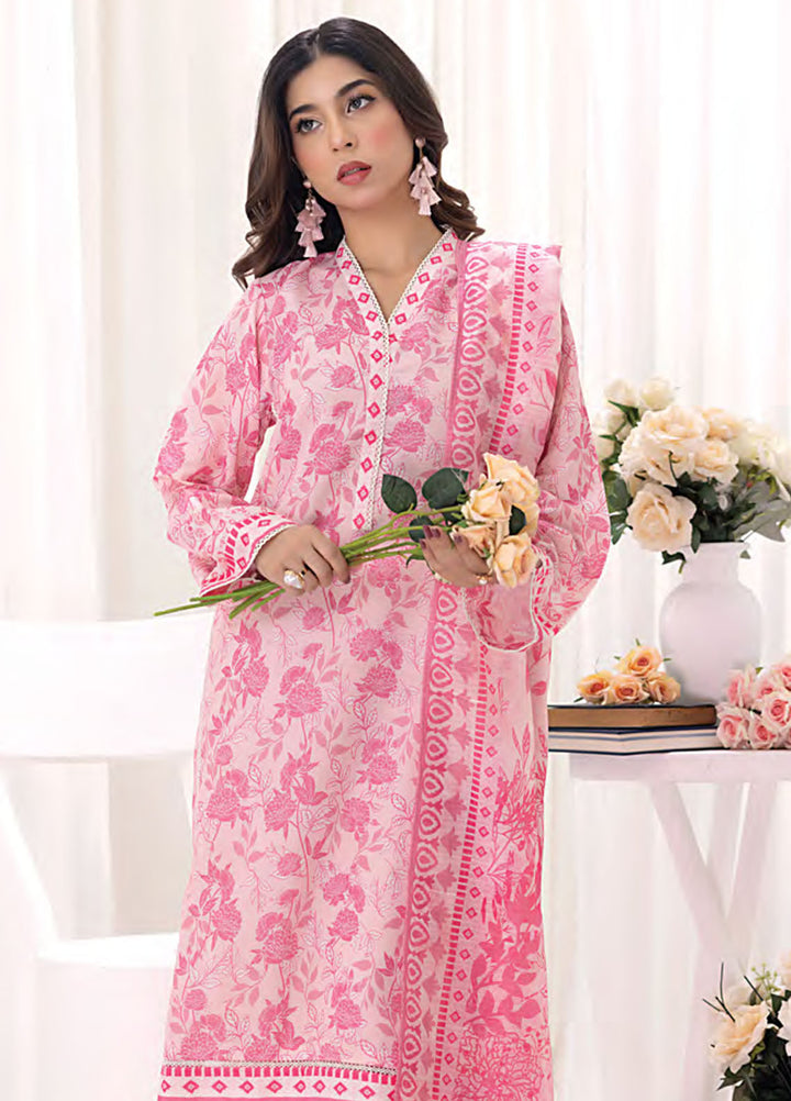 Lakhany Printed Bana dora Suits Unstitched 3 Piece LSM25MP MP-0103 - Summer Collection