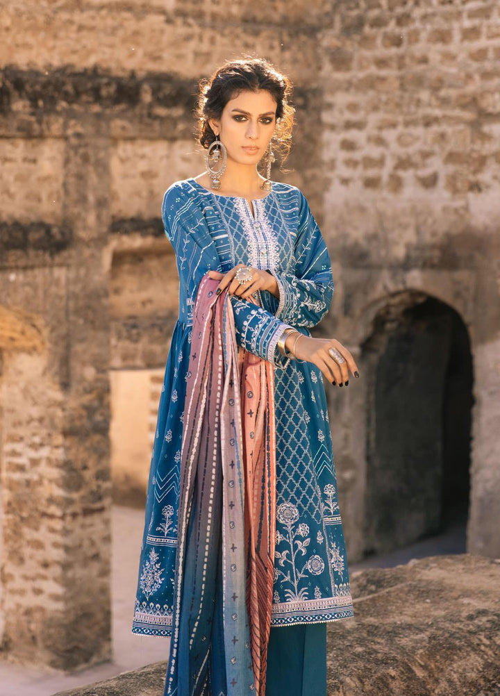 Lakhany Embroidered Lawn Suits Unstitched 3 Piece LSM21S BP-2041 - Summer Collection