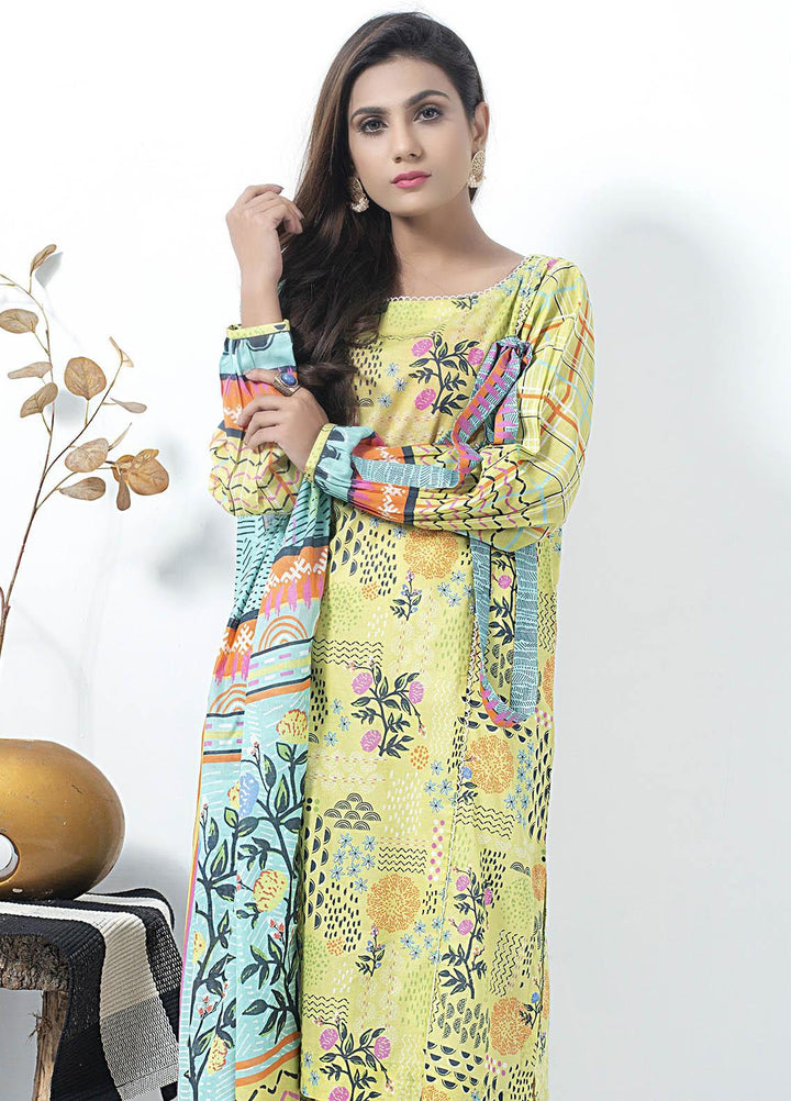 Lakhany Printed Lawn Suits Unstitched 2 Piece LSM21SP SD-2148 - Summer Collection