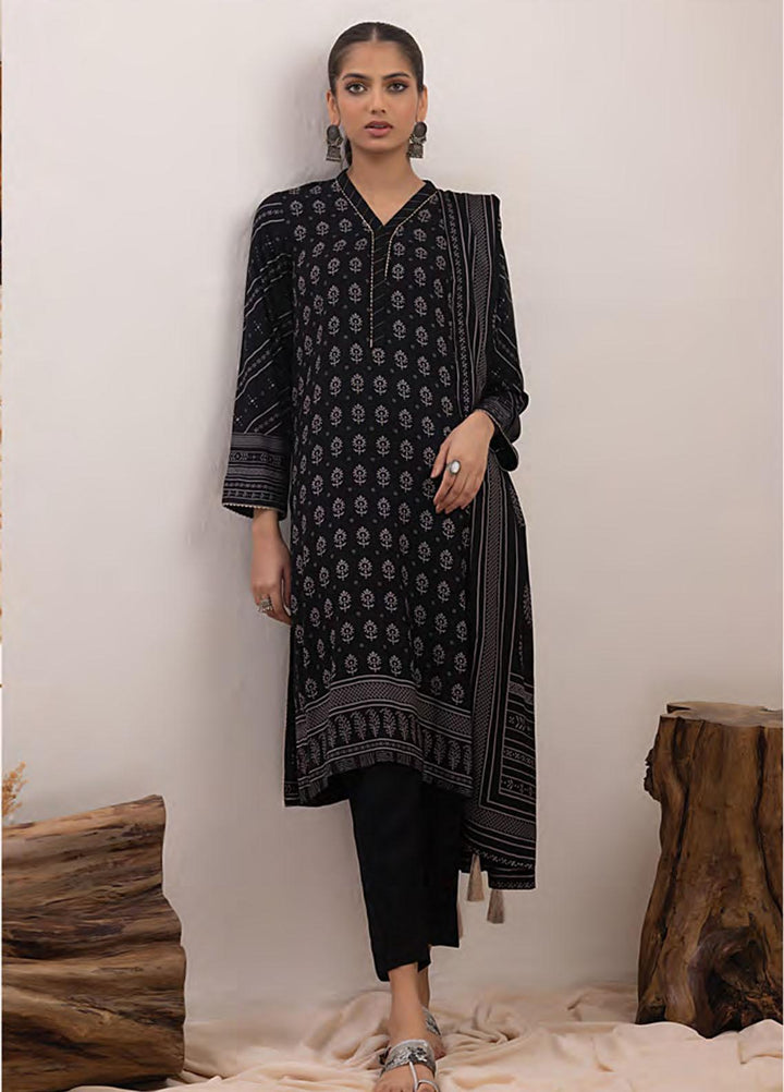 Lakhany Printed Pashmina Suits Unstitched 3 Piece LSM23PP LG-AM-0049-C - Winter Collection