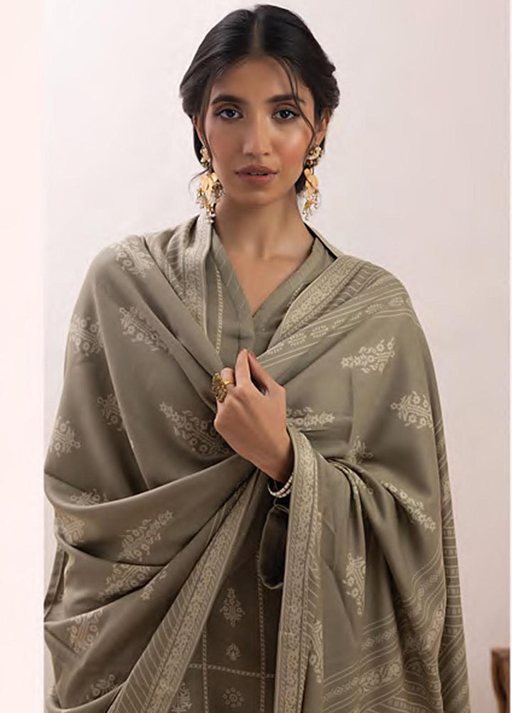 Lakhany Printed Pashmina Suits Unstitched 3 Piece LSM23PP LG-AM-0050-B - Winter Collection