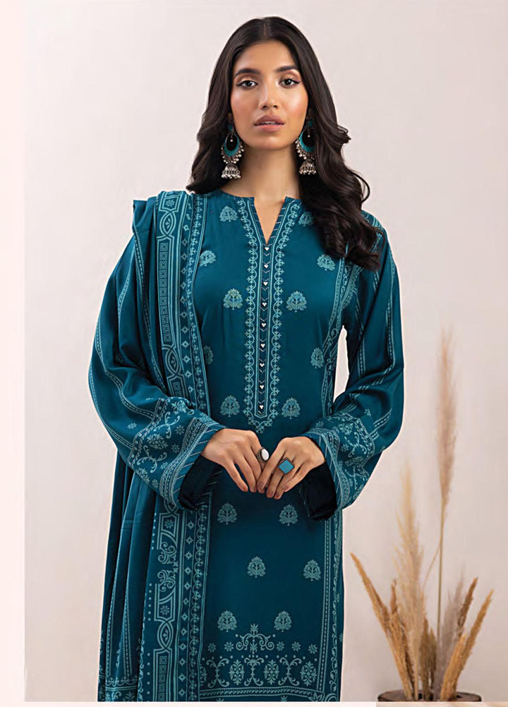 Lakhany Printed Pashmina Suits Unstitched 3 Piece LSM23PP LG-IZ-0019-B - Winter Collection