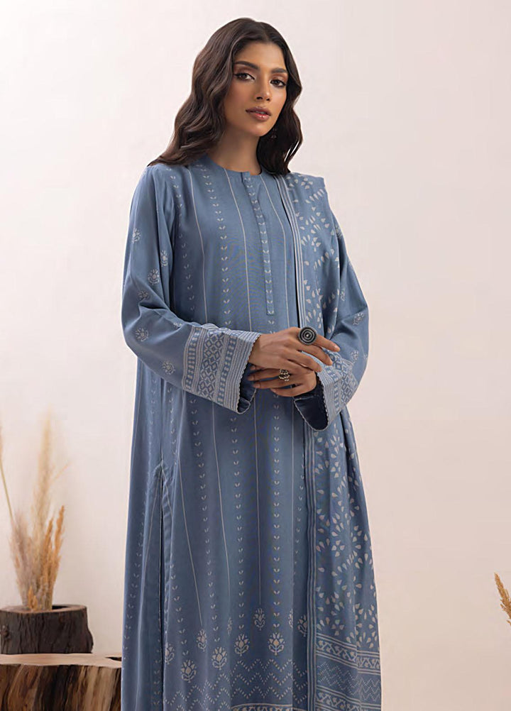 Lakhany Printed Pashmina Suits Unstitched 3 Piece LSM23PP LG-SR-0148-B - Winter Collection