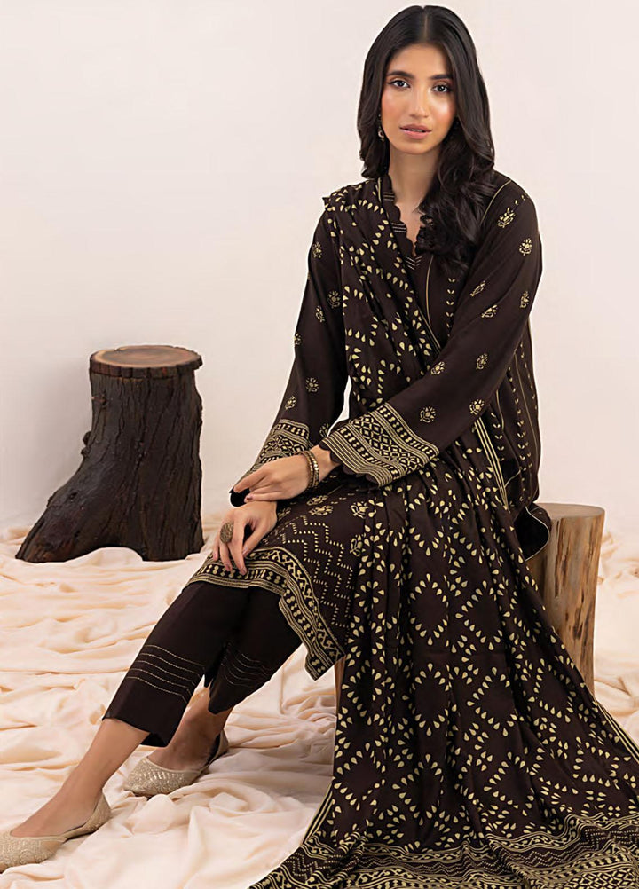 Lakhany Printed Pashmina Suits Unstitched 3 Piece LSM23PP LG-SR-0148-C - Winter Collection