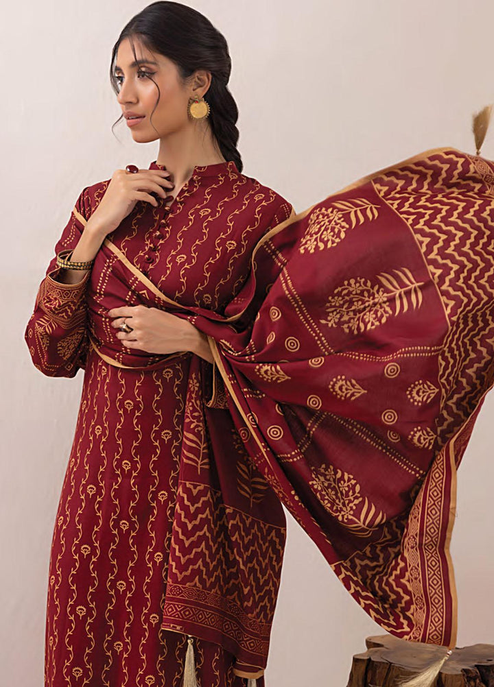 Lakhany Printed Pashmina Suits Unstitched 3 Piece LSM23PP LG-ZH-0094-B - Winter Collection