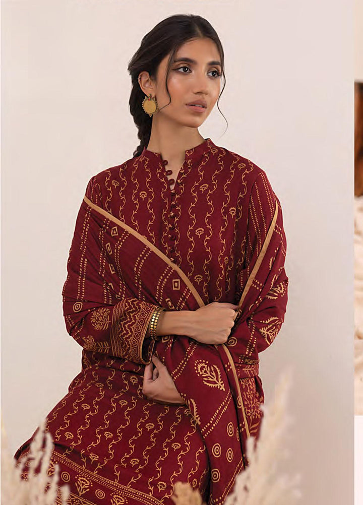 Lakhany Printed Pashmina Suits Unstitched 3 Piece LSM23PP LG-ZH-0094-B - Winter Collection