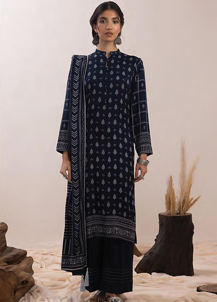 Lakhany Printed Pashmina Suits Unstitched 3 Piece LSM23PP LG-ZH-0093-B - Winter Collection