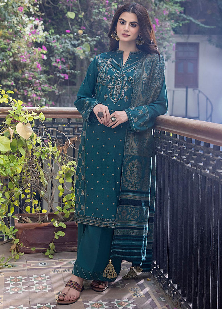Lakhany Embroidered Slub Suits Unstitched 3 Piece LSM23WS LG-IZ-0113 - Winter Collection