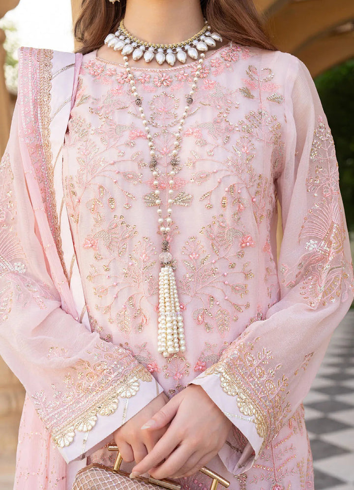 Lallaria By Noorma Kaamal Embroidered  Chiffon Suit Unstitched 4 Piece NK24LC NK-LLC-16 - Summer Collection