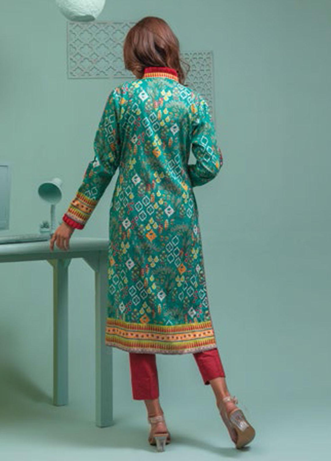 Lamha by Tarzz Printed Lawn  Unstitched Kurties TZ21L SS-1-07 - Spring / Summer Collection