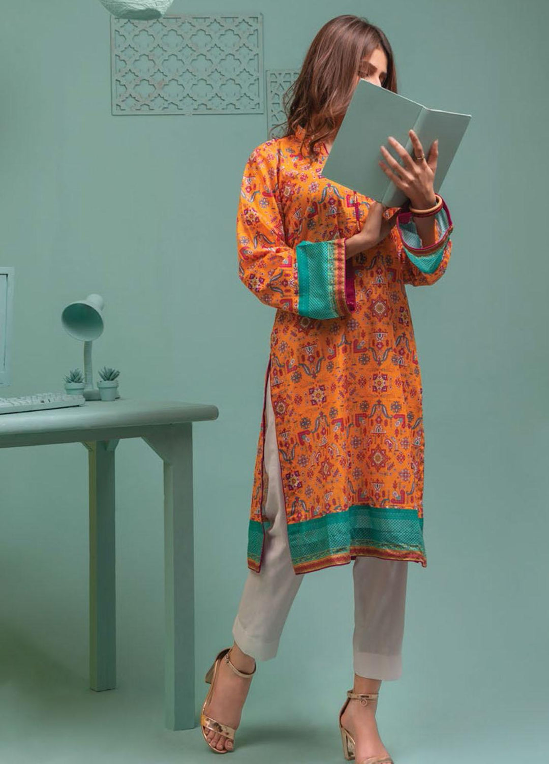 Lamha by Tarzz Printed Lawn  Unstitched Kurties TZ21L SS-1-10 - Spring / Summer Collection