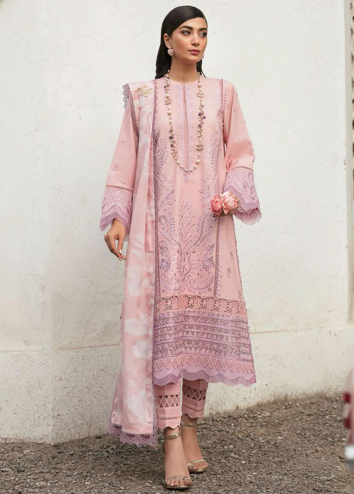 Lamhay By Afrozeh Embroidered Lawn Suits Unstitched 3 Piece AF23L 003 Roseate - Luxury Collection