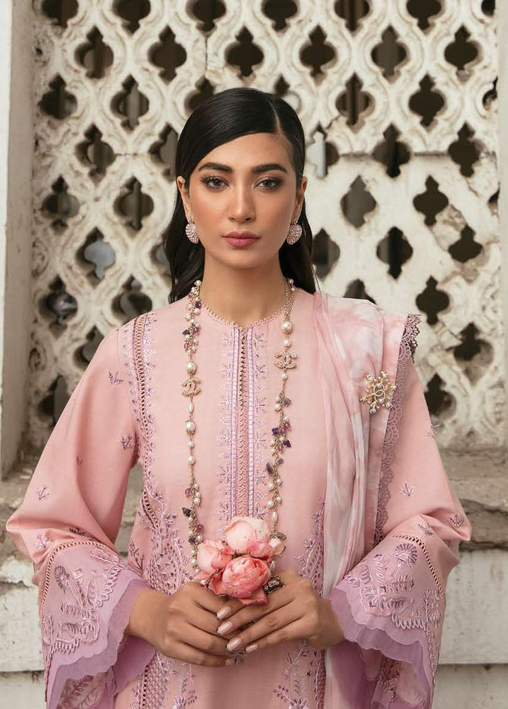 Lamhay By Afrozeh Embroidered Lawn Suits Unstitched 3 Piece AF23L 003 Roseate - Luxury Collection