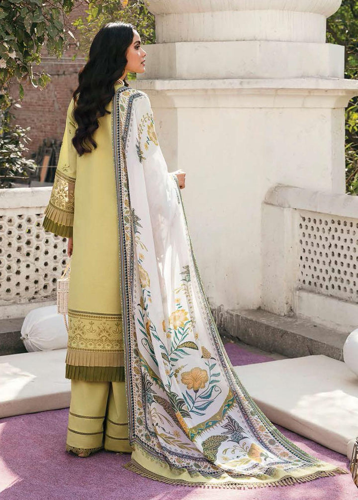 Lamhay By Afrozeh Embroidered Lawn Suits Unstitched 3 Piece AF23L 005 Sage - Luxury Collection